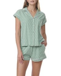 Tommy Hilfiger - Girlfriend Short Sleeve Top And Shorts Pajama Set - Lyst