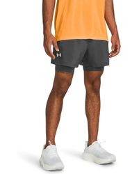 Under Armour - S Launch Swimsuit 7 2n1 Shorts Pitch Grey L - Lyst