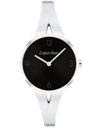 Calvin Klein - 2h Quartz Watch Stainless Steel Case Bangle Bracelet - Water Resistant 3 Atm/30 Meters - Adjustable Links For A Custom Fit - 30 - Lyst