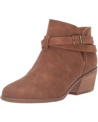Dr. Scholls - Literally Ankle Bootie Honey Brown Smooth 7.5 M - Lyst