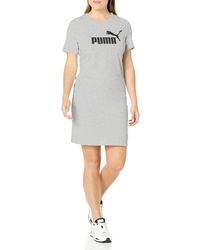 PUMA - Essentials Slim T-shirt Dress - Lyst