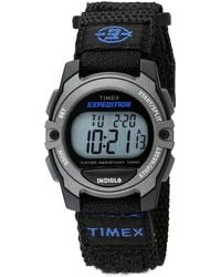 Timex - Tw4b02400 Expedition Mid-size Digital Cat Black Fast Wrap Strap Watch - Lyst