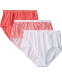 Hanes - 3 Pack Cotton Brief Panty - Lyst