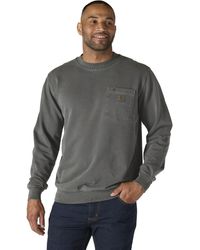 Carhartt - Relaxed Fit Midweight Garment Dye French Terry Crewneck Pocket Sweatshirt - Lyst