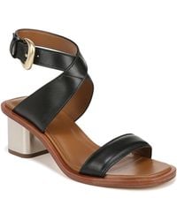 Vince - S Dalia Strappy Heeled Sandals Black Leather 6.5 M - Lyst