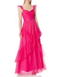 corset tulle gown in black bcbgmaxazria