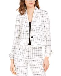 NINE WEST Women's 2 Button Notch Collar Crepe Jacket and Pant 