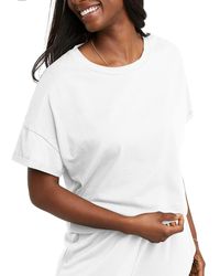 Hanes - Originals Boxy T-shirt With Rolled Sleeves - Lyst