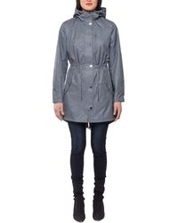Jones New York - Hooded Trench Coat Rain Jacket With Matching Face Mask - Lyst