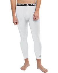 Champion - , Mvp, Total Support Pouch, 3/4 Compression Tights, 23.5", White C Logo, Xx-large - Lyst