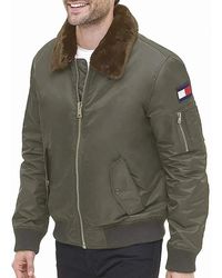 Tommy Hilfiger - Laydown Officer Jacket With Attached Pile Collar - Lyst