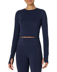 Amazon Essentials - Active Formflex Buttery Soft Long Sleeve Slim Fit Crop Layering Workout Top - Lyst
