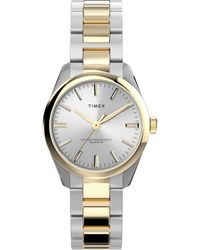 Timex - Silver Tone Dial Gold Tone Case Two Tone - Lyst