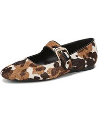 Naturalizer - Cosmic Mary Jane Flat Cow Print Brown Calf Hair 6.5 M - Lyst