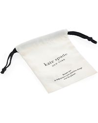 Kate Spade - S Spade Flower Hinge Bangle Silver One Size - Lyst