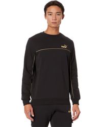 PUMA - Essentials+ Minimal Gold Crew Sweatshirt - Lyst