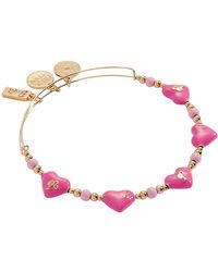 ALEX AND ANI - Barbietm Logo Heart Beaded Bangle - Lyst