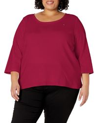 Tommy Hilfiger - Plus Size 3/4 Sleeve Tee - Lyst