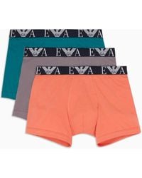 Emporio Armani - Bold Monogram 3 Pack Boxer Briefs - Lyst
