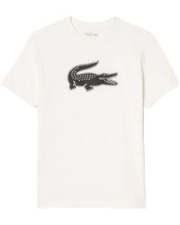 Lacoste - Short Sleeve Large Croc Tee Shirt - Lyst