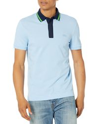Lacoste - Short Sleeve Regular Fit Striped Neck Polo Shirt - Lyst