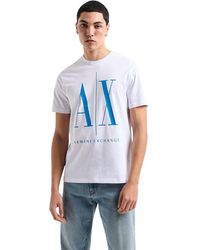 Emporio Armani - A | X Armani Exchange Regular Fit Cotton Jersey Ax Icon Logo Tee - Lyst