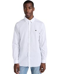 Lacoste - Slim Fit Stretch Cotton Poplin Shirt 16 - Lyst