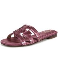 Sam Edelman - Bay Flat Sandal Elderberry Sequin 9.5 Medium - Lyst
