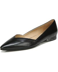 Naturalizer - S Havana Pointed Toe Slip On Dress Ballet Flat,black Leather,5.5m - Lyst