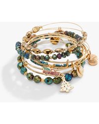 ALEX AND ANI - Aa705622sg,merry Everything Set Of 6,shiny Gold,multi,bracelet - Lyst