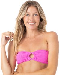 Roxy - Standard Bandeau Bikini Strapless Swim Top - Lyst
