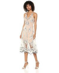 dress the population audrey floral midi dress