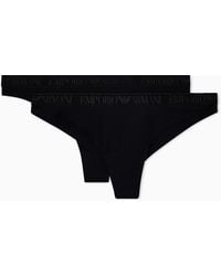 Emporio Armani - Iconic Microfiber 2 Pack Brazilian Brief - Lyst