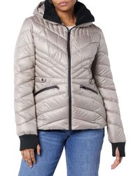 kenneth cole women's packable puffer coat with cinch waist