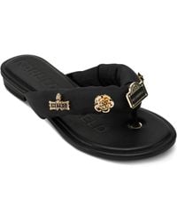 Karl Lagerfeld - Paris Everyday Cushioned Insole Celin Floral-flat Slide Sandal - Lyst