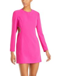BCBGMAXAZRIA - Long Sleeve Round Neck Cutout Mini Cocktail Dress - Lyst
