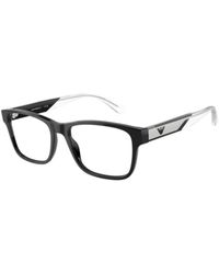 Emporio Armani - Ea3239f Low Bridge Fit Rectangular Prescription Eyewear Frames - Lyst