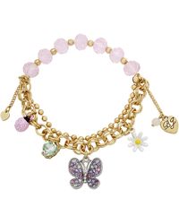 Betsey Johnson - S Butterfly Charm Stretch Bracelet - Lyst