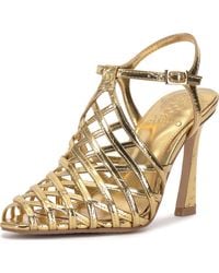 Vince Camuto - Scarla Caged Ankle Strap Heel Sandal - Lyst