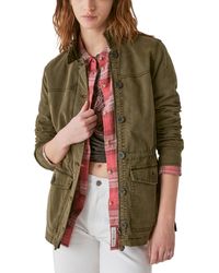Lucky Brand - Long Sleeve Button Up Two Pocket Utility Jacket - Lyst