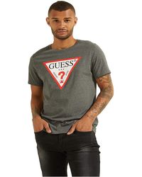 Guess - Essentails Short Sleeve Clsc Triangle Logo Crew - Lyst