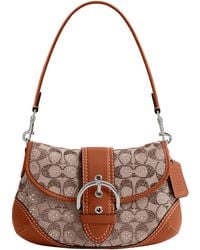 COACH - Soho Flap Bag In Crystal Signature Jacquard - Lyst