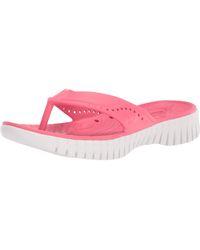 skechers flip flops pink