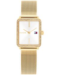 Tommy Hilfiger - Quartz Watch – Mini Stainless Steel Tank Case With Crystal - Lyst