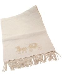 COACH - Oversized Bicolor Horse And Carriage Muffler - Lyst