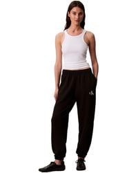 Calvin Klein - Monogram Logo Joggers Black - Lyst