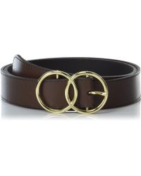 Lucky Brand - Leather Belt With Double Ring Harness Buckle - Lyst