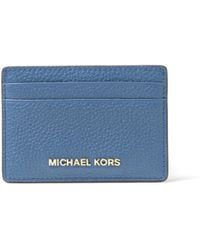 Michael Kors - Porta carte di credito in pelle martellata - Lyst