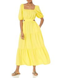 The Drop - Anaya Square Neck Cut-out Tiered Maxi Dress - Lyst