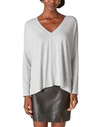 Lucky Brand - Cloud Jersey Deep V Ruched Top - Lyst